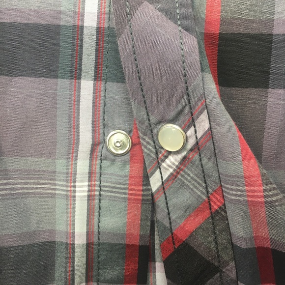 Coevals Club Button Down Mens size M Shirt Long Sleeve Pearl Snaps Western Wear - Picture 13 of 13